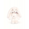 Doudou Plyšový zajačik so šatkou biely 35 cm