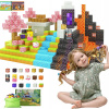 VEĽKÝ SET MAGNETICKÝCH KOCIEK MINECRAFT VZDELÁVACIA STAVBA 79 KOCIEK
