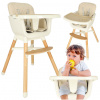KIK KX4515 Kojicí židle s podnožkou dřevěné nohy barva béžová AKCE