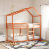 zahrada-XL Strecha na detskú posteľ voskovohnedá 203x95,5x142 cm borovica 846942