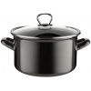 Florina Smaltovaný hrniec s pokrievkou Metalico 3,3l čierny