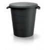 Prosperplast Plastová nádoba s úchyty SMOOTH 120 l - barva: recyklovaná černá