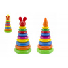 Teddies Skladačka pyramída s krúžkami plast 28cm, 2 druhy