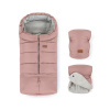 Petite & Mars Zimný set fusak Jibot 3v1 + rukavice na kočík Jasie Dusty Pink