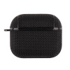AppleMix Puzdro pre Apple AirPods 3 - karabína - plast / látka - čierne