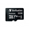 VERBATIM MicroSDHC karta 32GB Premium, U1 + SD adaptér 44083