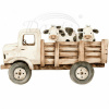 Nažehlovačka Farmárske auto s kravičkami - 6 x 3 cm