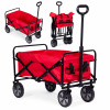 Skladací transportný záhradný vozík - červený 47x105 cm MultiGarden