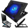 LED chladiaci stojan a podložka pod notebook 1x ventilátor 12cm 2x USB