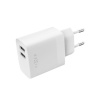 Síťová nabíječka FIXED s 2xUSB výstupem, 17W Smart Rapid Charge, bílá FIXC17N-2U-WH