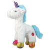 Hračka DOG FANTASY Stuffed Toy jednorožec pískací mix barev 26 cm