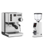 Rancilio Silvia BC + Eureka Atom W 65, white