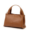 Malá hnedá talianska kožená kabelka do ruky