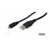 Digitus USB 2.0 kabel USB A samec na USB micro B samec, 2x stíněný, Měď, 3m AK-300110-030-S