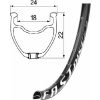 ráfek REMERX FAST DISC 584x18 32děr černý nýt