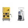 Profitec GO, yellow + Eureka Atom 60, chrome