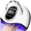 Silná lampa na nechty Hybridné UV gély LED Sun x10 Max LCD s rukoväťou 280 W