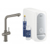GROHE Blue Home - Štartovacia sada s výpusťou v tvare L, kartáčovaný Hard Graphite 31454AL1