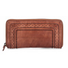 Dámska kožená peňaženka na zips Noelia Bolger 5112 koňaková