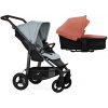 TFK Mono4 2v1 Blue Dual Color Combi carrycot + Seat unit Nenafukovacie kolesá (s výplňou) Hlboká vanička Salmon