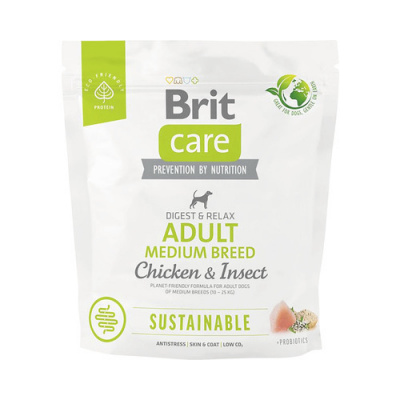 Granule pre psov Brit Care Dog Sustainable Adult Medium Breed 1 kg