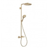 Hansgrohe Raindance S - Sprchový set s termostatom, priemer 24 cm, 3 prúdy, EcoSmart+, kefovaný bronz 28825140