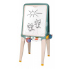 Tabuľa na kriedu a magnetky obojstranná Ultimate Easel Smoby s paletou na farby a úložným priestorom 13 doplnkov 125 cm výška