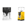 Rancilio Silvia PRO X, černá + Eureka Mignon Specialita, CR yellow