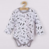 Dojčenské bavlnené body s dlhým rukávom New Baby Music Biela 86 (12-18m)