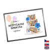 Rámček na darovanie peňazí - Narodeninová torta, Nápis slovensky, Rámik 914 - antracitová