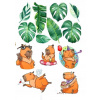 CUKROVÁ TLAČ jedlý obrázok na tortu Cukrová hmota KAPYBARA CAPYBARA + Postavy 7