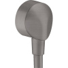 HANSGROHE FixFit E prípojka hadice bez spätného ventilu, kartáčovaný čierny chróm, 27454340