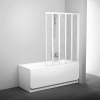 RAVAK VS5 113,5cm vaňová zástena 5-dielna skladacia, rám biely, výplň Rain, 794E010041