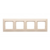 Kontakt Simon 4-rámček Simon 54 PREMIUM béžový DR4/41