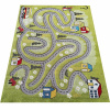 DY Zelený detský koberec s motívom mesta Color Kids 02 Rozmer: 200x290 cm