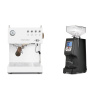Ascaso Steel UNO PID, White&Wood + Eureka Atom 60, black