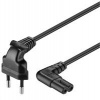 PREMIUMCORD Kabel síťový 230V k magnetofonu se zahnutými konektory 3m kpspm3-90