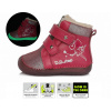 Dievčenská zimná obuv D.D.Step Barefoot W070-929A Dark Pink Svietiace-25