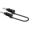 Electro PJP 2214/600V-CD1-100N merací kábel [zásuvkový konekotr 4 mm - ] 100 cm čierna 1 ks; 2214/600V-CD1-100N