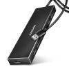 AXAGON HUE-F7A, 7x USB 3.2 Gen 1 ALU FLAT CHARGING hub, micro USB napájací konektor, kábel USB-A 1m HUE-F7A