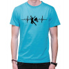 Fajntričko Tričko - EKG badminton, Farba tyrkysová modrá, Strih/ Variant Pánsky/UNISEX