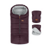 PETITEMARS PETITE&MARS Set zimný fusak Jibot 3v1 + rukavice na kočík Jasie Mysterious Plum Horizontal