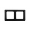 Dvojitý rámik Hager čierny