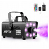 AGPtEK výrobník dymu s 8 LED diódami, 13 farbami a RGB efektom, 500 W