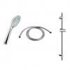 Jika Rio Set sprchovej hlavice, 3 prúdy, tyče a hadice 1,7 m, nerezová/chróm H3651R00043731