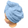 Top textil Rychleschnoucí froté turban na vlasy, modrý