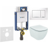 GEBERIT Kombifix súprava 5v1 - inštalačný modul, závesné WC AquaBlade a Softclose Slim WC sedadlo IDEAL STANDARD Tesi, tlačidlo Sigma20 Square, 115.883.KJ.1 (biela/lesklý chróm), 110.302.00.5 NU5