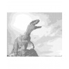 ZUTY Bodkovanie - TYRANOSAURUS REX V NOCI Rámovanie: vypnuté plátno na rám, Rozmer: 80x100 cm