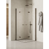 New Trendy New Soleo Gunmetal Brushed sprchovací kút 80x80 cm obdĺžniková grafitová brúsené/priehľadné sklo K-2246
