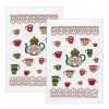 Bellatex UT/203 čajová konvička 40 x 60 cm 2ks červená, zelená